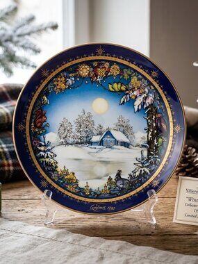 Heinrich Villroy & Boch 1990 Christmas plate collectible Vintage plate